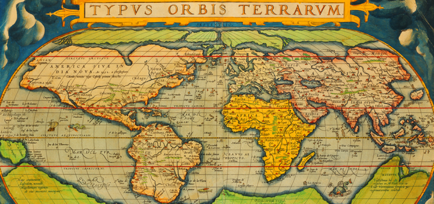 Mapa do Mundo feito por Abraham Ortelius